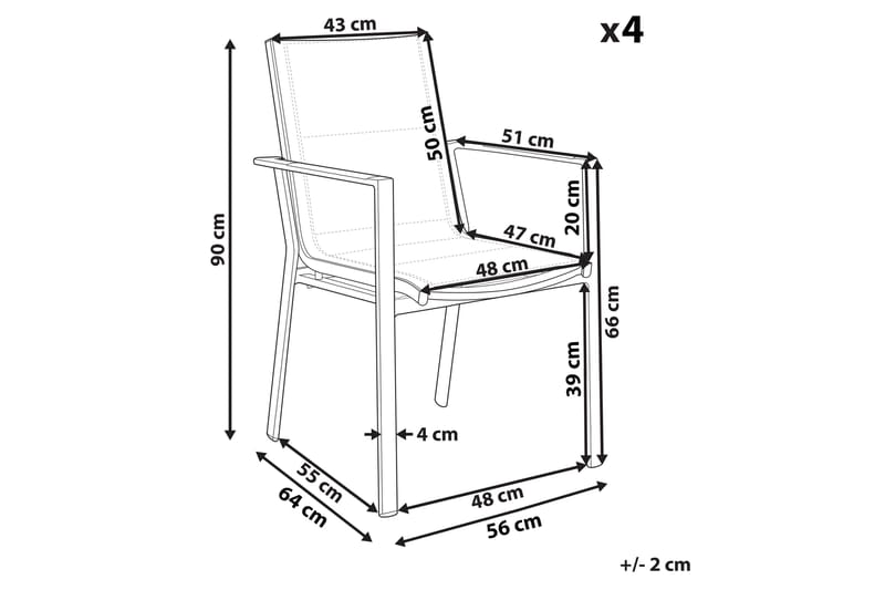 Karmstol Utomhus Zama - Svart/Grå - Utemöbler & utemiljö - Balkong & altan - Balkongmöbler - Balkongstol