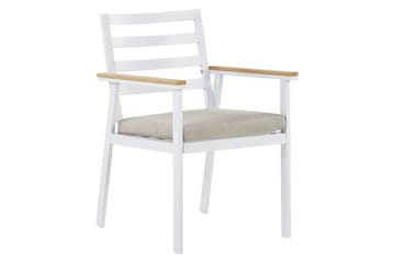 Karmstol Utomhus Zanca - Vit/Ljusbrun/Beige - Utemöbler & utemiljö - Balkong & altan - Balkongmöbler - Balkongstol