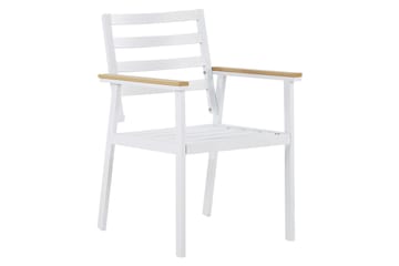 Karmstol Utomhus Zanca - Vit/Ljusbrun/Beige - Utemöbler & utemiljö - Balkong & altan - Balkongmöbler - Balkongstol