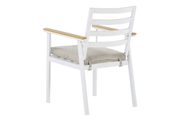 Karmstol Utomhus Zanca - Vit/Ljusbrun/Beige - Utemöbler & utemiljö - Balkong & altan - Balkongmöbler - Balkongstol