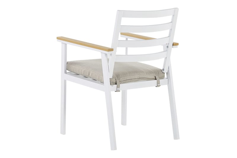 Karmstol Utomhus Zanca - Vit/Ljusbrun/Beige - Utemöbler & utemiljö - Balkong & altan - Balkongmöbler - Balkongstol