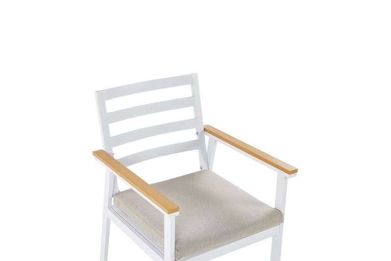 Karmstol Utomhus Zanca - Vit/Ljusbrun/Beige - Utemöbler & utemiljö - Balkong & altan - Balkongmöbler - Balkongstol