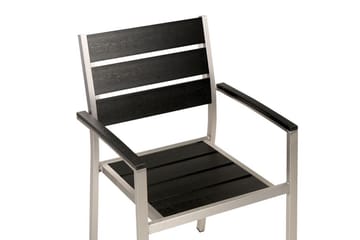 Karmstol Utomhus Pereta 6 st - Svart/Silver - Utemöbler & utemiljö - Balkong & altan - Balkongmöbler - Balkongstol
