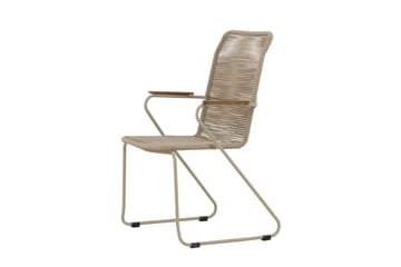 Karmstolar utomhus (med armstöd) Venture Home Bois Diningchair - Beige / Beige Rope FSC Mix Beige - Utemöbler & utemiljö - Balkong & altan - Balkongmöbler - Balkongstol
