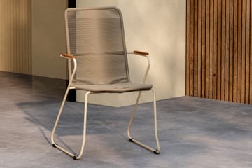 Karmstolar utomhus (med armstöd) Venture Home Bois Diningchair - Beige / Beige Rope FSC Mix Beige - Utemöbler & utemiljö - Balkong & altan - Balkongmöbler - Balkongstol