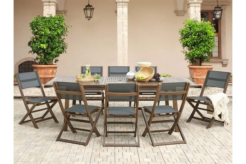 Kettelle Klappstol Utomhus 57x50x90 cm - Mörkbrun/Grå - Utemöbler & utemiljö - Balkong & altan - Balkongmöbler - Balkongstol