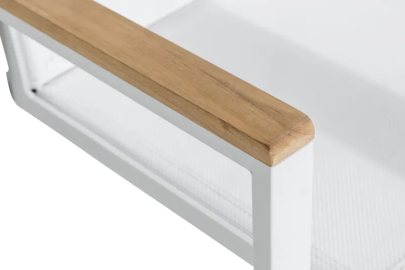 Las Vegas Stapelstol Utomhus - Teak/Vit - Utemöbler & utemiljö - Balkong & altan - Balkongmöbler - Balkongstol