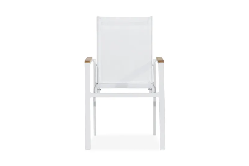 Las Vegas Stapelstol Utomhus - Teak/Vit - Utemöbler & utemiljö - Balkong & altan - Balkongmöbler - Balkongstol