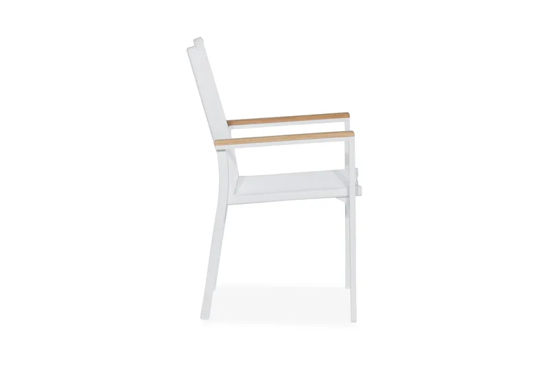 Las Vegas Stapelstol Utomhus - Teak/Vit - Utemöbler & utemiljö - Balkong & altan - Balkongmöbler - Balkongstol