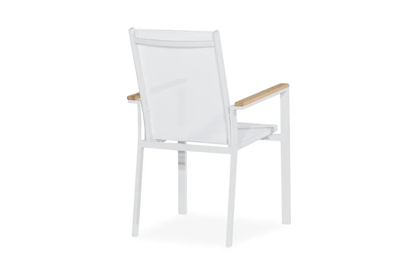 Las Vegas Stapelstol Utomhus - Teak/Vit - Utemöbler & utemiljö - Balkong & altan - Balkongmöbler - Balkongstol