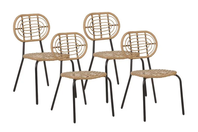 Leamington Matstol Utomhus - Natural/Beige/Svart - Utemöbler & utemiljö - Balkong & altan - Balkongmöbler - Balkongstol