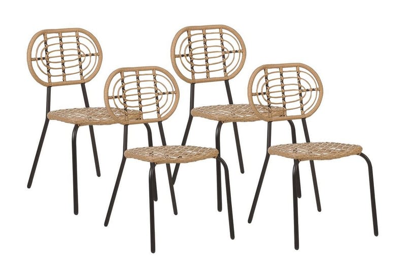 Leamington Matstol Utomhus - Natural/Beige/Svart - Utemöbler & utemiljö - Balkong & altan - Balkongmöbler - Balkongstol