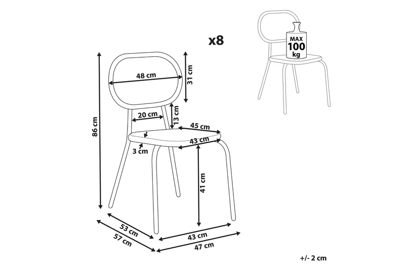 Leamington Matstol Utomhus - Natural/Beige/Svart - Utemöbler & utemiljö - Balkong & altan - Balkongmöbler - Balkongstol