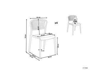 Leverano Matstol Utomhus - Beige - Utemöbler & utemiljö - Balkong & altan - Balkongmöbler - Balkongstol
