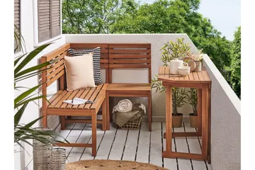 Manuele Hopfällbart Balkongbord och Trädgårdsbord 110 cm Trä - Ljusbrun - Utemöbler & utemiljö - Balkong & altan - Balkongmöbler - Balkongbord