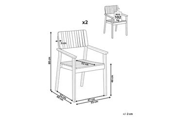 Matstol Agello set om 2 - Utemöbler & utemiljö - Balkong & altan - Balkongmöbler - Balkongstol