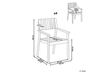 Matstol Agello set om 4 - Utemöbler & utemiljö - Balkong & altan - Balkongmöbler - Balkongstol