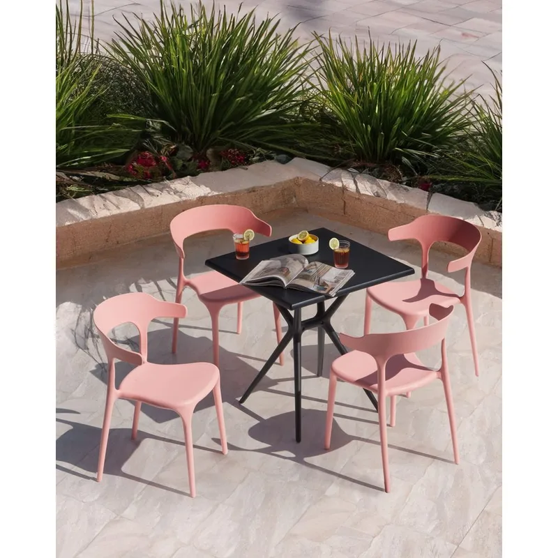 Matstol Gubbio 4-pack - Rosa - Utemöbler & utemiljö - Balkong & altan - Balkongmöbler - Balkongstol