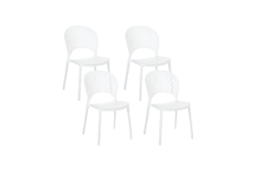 Matstol Utomhus Casarano 4 st - Vit - Utemöbler & utemiljö - Balkong & altan - Balkongmöbler - Balkongstol