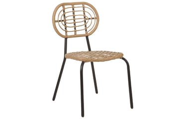 Matstol Utomhus Leamington 4 st - Natural/Beige/Svart - Utemöbler & utemiljö - Balkong & altan - Balkongmöbler - Balkongstol