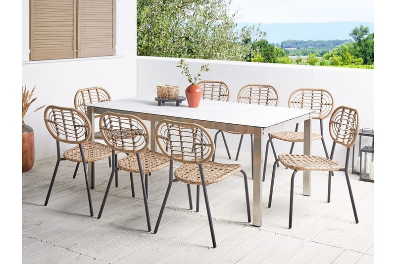 Matstol Utomhus Leamington - Natural/Beige/Svart - Utemöbler & utemiljö - Balkong & altan - Balkongmöbler - Balkongstol