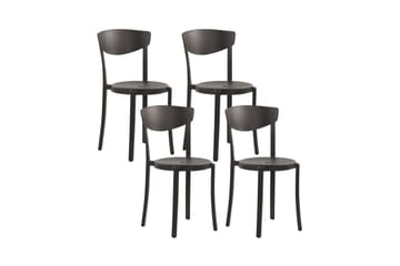 Matstol Utomhus Maple Creek 4 st - Svart - Utemöbler & utemiljö - Balkong & altan - Balkongmöbler - Balkongstol