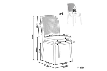 Matstol Plose set om 4 - Utemöbler & utemiljö - Balkong & altan - Balkongmöbler - Balkongstol