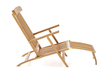 Menorca Hopfällbar Karmstol - Solstol i trä Utomhus - Teak / Natur - Utemöbler & utemiljö - Balkong & altan - Balkongmöbler - Balkongstol