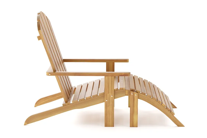 Menorca Karmstol - Solstol i trä Utomhus - Teak / Natur - Utemöbler & utemiljö - Loungemöbler - Loungestol utomhus