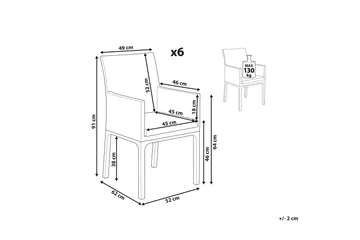 Monteroni Karmstol Utomhus - Grå/Vit - Utemöbler & utemiljö - Balkong & altan - Balkongmöbler - Balkongstol