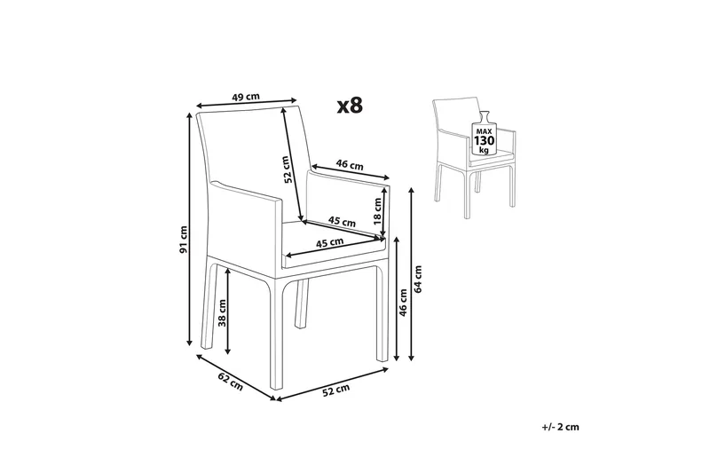Monteroni Karmstol Utomhus - Grå/Vit - Utemöbler & utemiljö - Balkong & altan - Balkongmöbler - Balkongstol