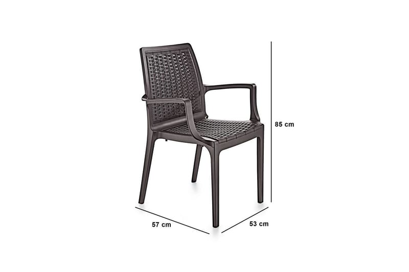 Omber Karmstol Utomhus - Mörkbrun - Utemöbler & utemiljö - Balkong & altan - Balkongmöbler - Balkongstol