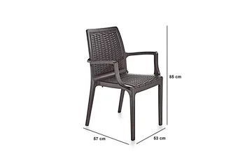 Omber Karmstol Utomhus - Mörkbrun - Utemöbler & utemiljö - Balkong & altan - Balkongmöbler - Balkongstol