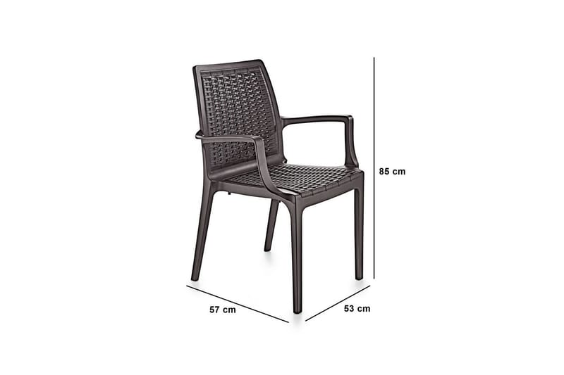 Omber Karmstol Utomhus - Mörkbrun - Utemöbler & utemiljö - Balkong & altan - Balkongmöbler - Balkongstol