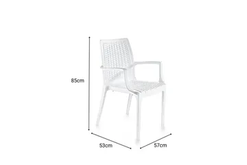 Omber Karmstol Utomhus - Vit - Utemöbler & utemiljö - Balkong & altan - Balkongmöbler - Balkongstol