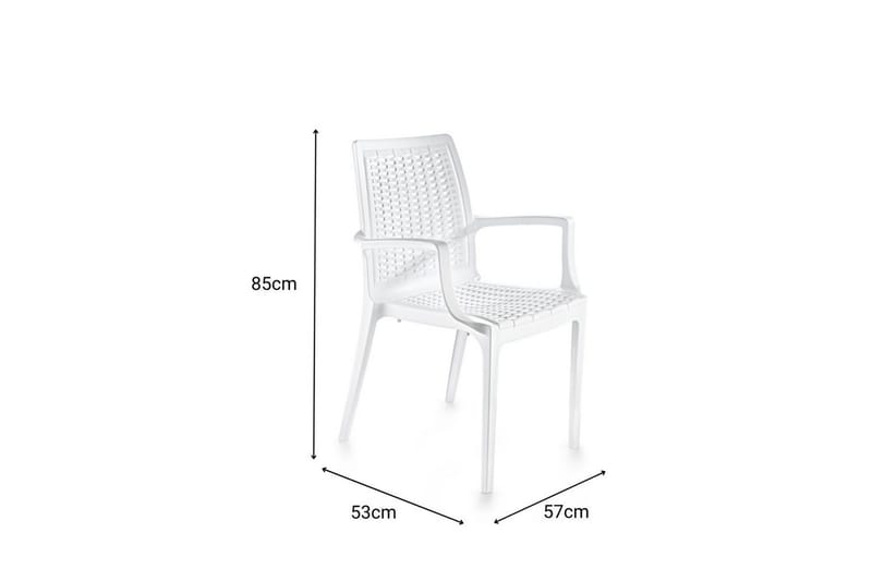 Omber Karmstol Utomhus - Vit - Utemöbler & utemiljö - Balkong & altan - Balkongmöbler - Balkongstol
