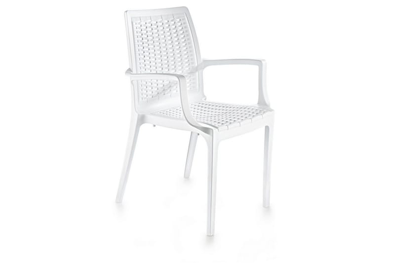 Omber Karmstol Utomhus, Vit