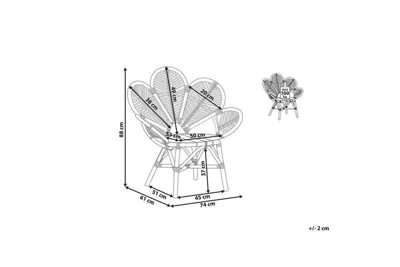 Påfågelstol Florentine ll - Utemöbler & utemiljö - Balkong & altan - Balkongmöbler - Balkongstol
