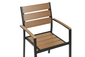 Pereta Karmstol Utomhus - Ljusbrun/Svart - Utemöbler & utemiljö - Balkong & altan - Balkongmöbler - Balkongstol