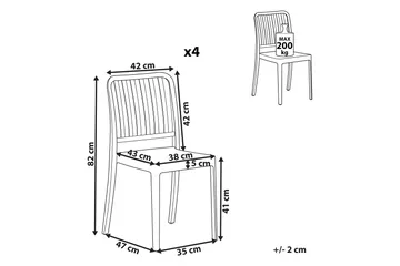 Pesaro Matstol Utomhus - Vit - Utemöbler & utemiljö - Balkong & altan - Balkongmöbler - Balkongstol