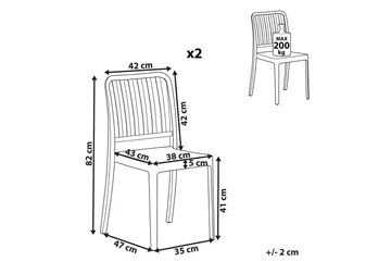 Pesaro Matstol Utomhus - Vit - Utemöbler & utemiljö - Balkong & altan - Balkongmöbler - Balkongstol