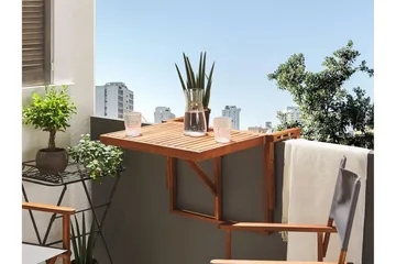 Ponoka Balkongbord Hängande och Utebord 70 cm Trä - Mörkbrun - Utemöbler & utemiljö - Balkong & altan - Balkongmöbler - Balkongbord