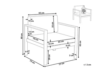 Racale Karmstol Utomhus - Mörkgrå - Utemöbler & utemiljö - Balkong & altan - Balkongmöbler - Balkongstol