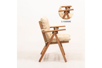 Ruvin Klappstol Utomhus 45x43 cm 89x - Cremevit - Utemöbler & utemiljö - Balkong & altan - Balkongmöbler - Balkongstol