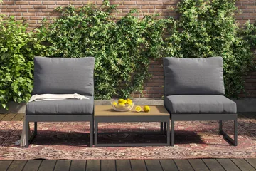 Samira Caféset Utomhus - Grå - Utemöbler & utemiljö - Utegrupp - Cafegrupp & cafeset