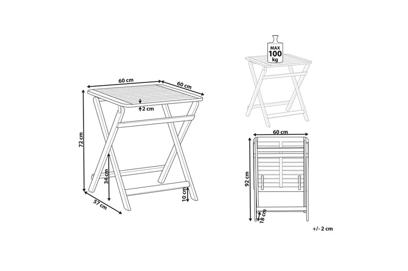 Sidobord Paraggi - Utemöbler & utemiljö - Balkong & altan - Balkongmöbler - Balkongbord
