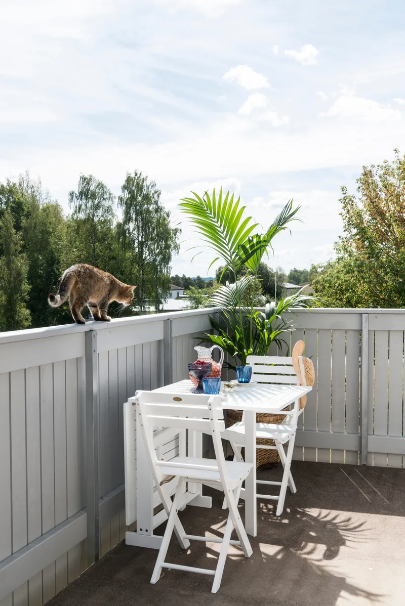 Slagbord Hillerstorp Åre 70 x 16/76/136 cm - Vit - Utemöbler & utemiljö - Balkong & altan - Balkongmöbler - Balkongbord