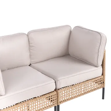 Soffa utomhus 2-Sits Omegana Konstrotting - Beige/Svart - Utemöbler & utemiljö - Utesoffa