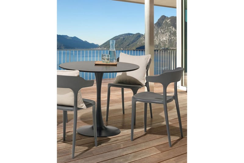 Squinzano Karmstol Utomhus - Grå - Utemöbler & utemiljö - Balkong & altan - Balkongmöbler - Balkongstol