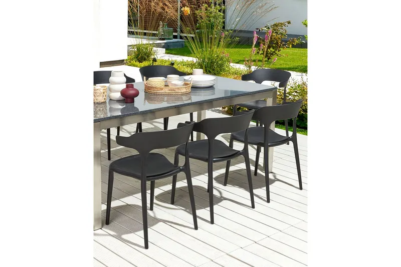 Squinzano Karmstol Utomhus - Svart - Utemöbler & utemiljö - Balkong & altan - Balkongmöbler - Balkongstol